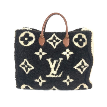 LOUIS VUITTON Shoulder Bag M55420 Leather, Shearling Brown Monogram teddy On the go GM