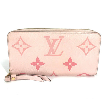 LOUIS VUITTON Long Wallet Purse M80403 Monogram Ann Platt Leather pink Monogram Empreinte by the Pool Zippy wallet Women Used