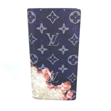 LOUIS VUITTON Long Wallet Purse M82826 Canvas, Monogram Bleach Canvas blue monogram cloud Portefeuille BrazzaNM mens Used