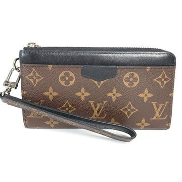 LOUIS VUITTON Long Wallet Purse M69407 Monogram macacer canvas Brown Monogram macacer Zippy Dragonne mens Used