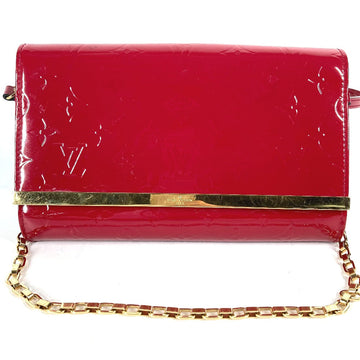 LOUIS VUITTON Shoulder Bag M90092 Monogram Vernis Canvas pink Monogram Vernis Clutch Ana Women Used