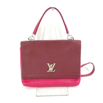 LOUIS VUITTON Handbag leather purple By color Rock Me 2 Women Used