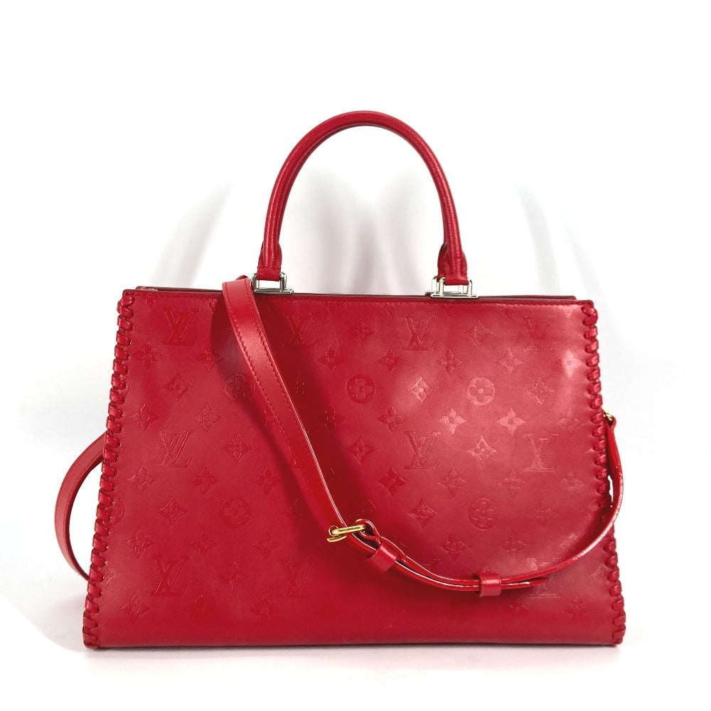 LOUIS VUITTON Shoulder Bag M54146 leather Red Monogram Very Zip Tote Women Used