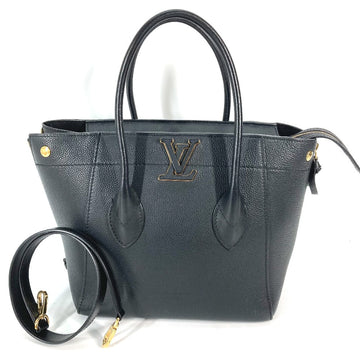 LOUIS VUITTON Handbag M54843 Taurillon Clemence Leather black Bag Freedom Women Used