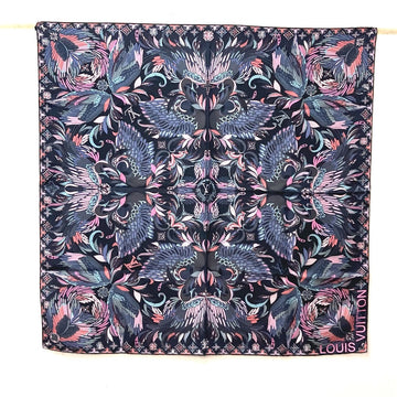 LOUIS VUITTON scarf M71429 silk multicolor Floral pattern flower logo Women Used