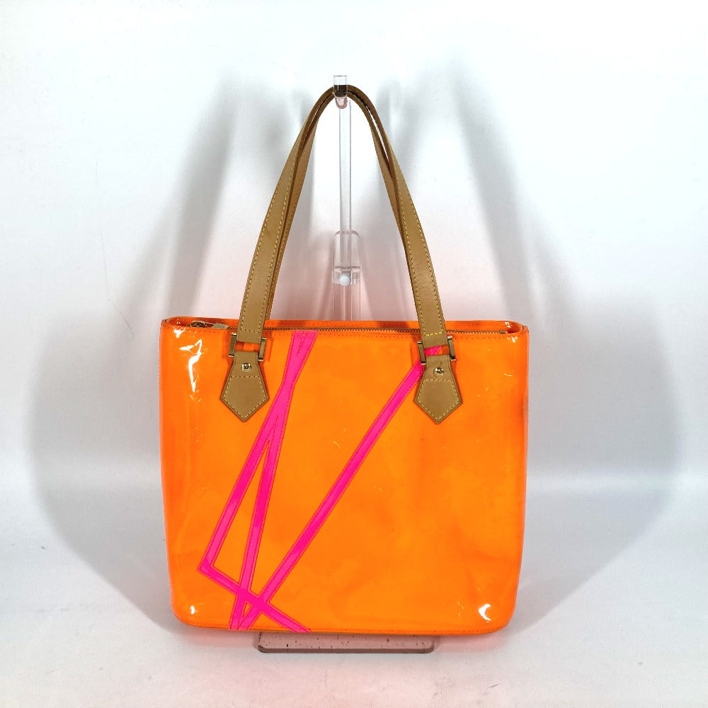 LOUIS VUITTON Shoulder Bag M91935 Monogram Vernis Canvas Orange Monogram Vernis Fluo Houston Women Used