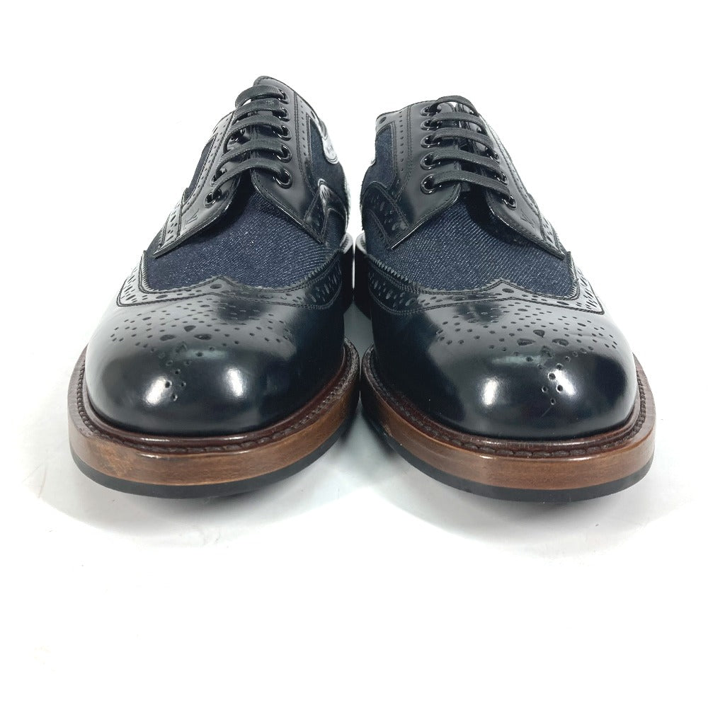 LOUIS VUITTON Dress shoes Leather, Denim Navy denim mens 5 Used