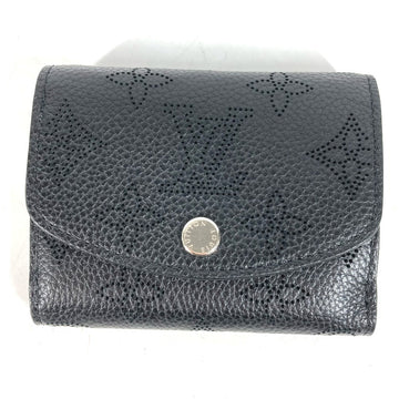LOUIS VUITTON Trifold wallet M67498 monogram mahina leather black Mahina Portefeuille Iris XS Women Used