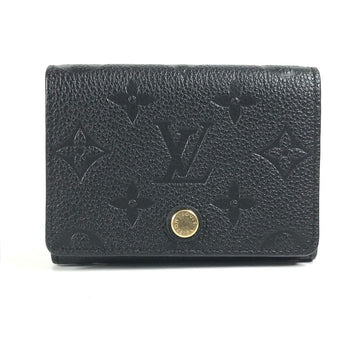 LOUIS VUITTON Card Case M58456 Monogram Ann Platt Leather black Monogram Ann Platt Card Case Amberope Carte de Visite Women Used