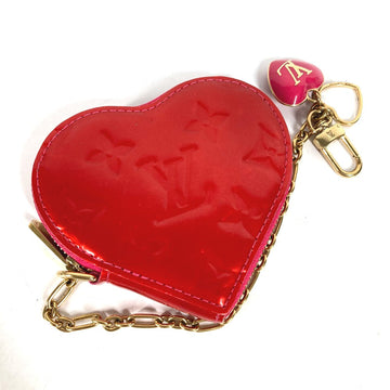 LOUIS VUITTON Coin case M93657 Monogram Vernis Canvas pink Monogram Vernis Porto Monecourt Heart Women Used