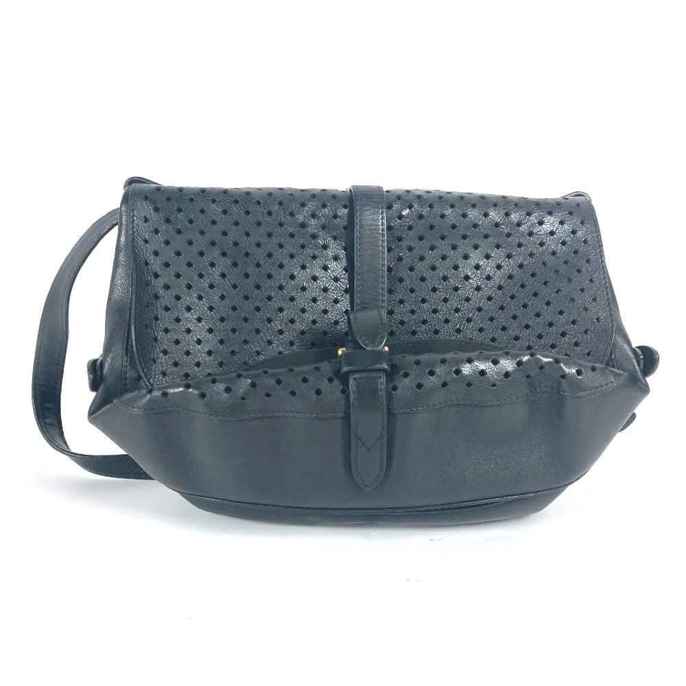 LOUIS VUITTON Shoulder Bag M94072 Calf leather black Perfo Flore Saumur30 Women Used