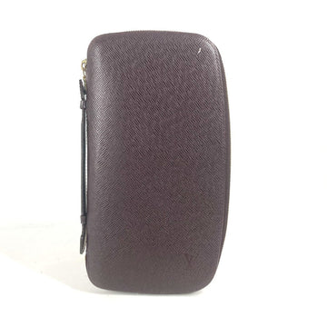 LOUIS VUITTON Long Wallet Purse M30656 Taiga Leather wine-red Taiga Organizer Atoll mens Used