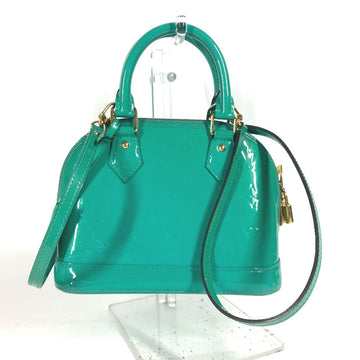 LOUIS VUITTON Handbag M90302 Monogram Vernis Canvas Emerald green Monogram Vernis Alma BB Women Used