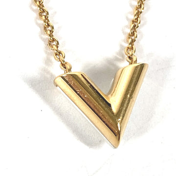 LOUIS VUITTON Necklace M69618 metal gold Chain Essential V Pearl Women Used