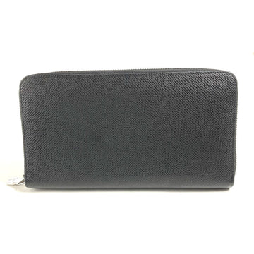 LOUIS VUITTON Long Wallet Purse M30056 Taiga Leather black Taiga Zippy Organizer NM mens Used