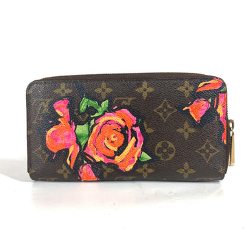 LOUIS VUITTON Long Wallet Purse M93759 Monogram canvas Brown Monogram Rose Stephen Sprouse Zippy wallet Women Used
