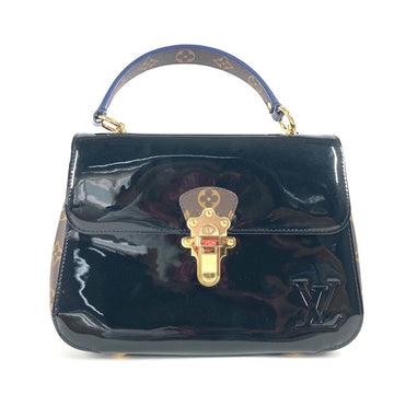 LOUIS VUITTON Handbag M53353 Patent Leather, Monogram Canvas black Monogram Cherry wood PM Women Used