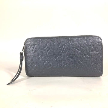 LOUIS VUITTON Long Wallet Purse M80958 Monogram Ann Platt Leather blue Monogram Ann Platt Zippy wallet Women Used