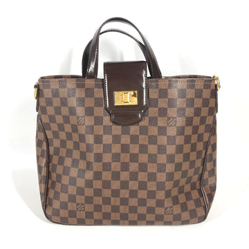 LOUIS VUITTON Tote Bag N41177 Damier canvas Brown Damier Hippopotamus roseberry Women Used