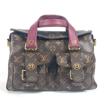 LOUIS VUITTON Handbag M43482 Monogram canvas, leather Brown Monogram Manhattan Women Used