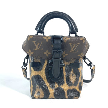 LOUIS VUITTON Vanity bag M43001 canvas Brown Monogram Reverse Leopard Camera box