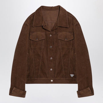 PRADA Caramel Corduroy Shirt Jacket for Women