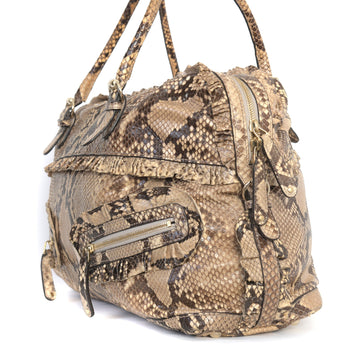 Snakeskin Sabrina Boston Bag