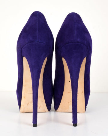 Giuseppe Zanotti  Purple Suede Platform Pumps 37 DS