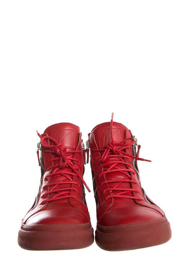 Giuseppe Zanotti Red High Top Sneakers SZ 44