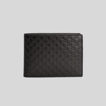 Gucci Micro Guccissima GG Logo Leather Bifold Wallet