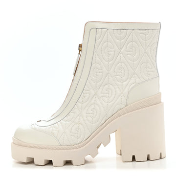 GUCCI RHOMBUS NAPPA CALFSKIN QUILTED BOOTS