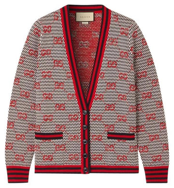 GUCCI GG INTARSIA CARDIGAN