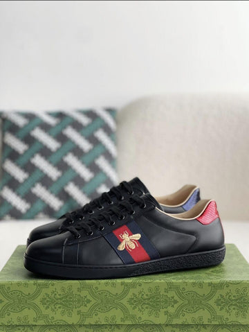 GG Ace Bee Black Sneaker