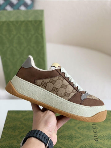GG Double Screener Sneaker Beige