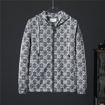 GG Monogram Windbreaker White Black