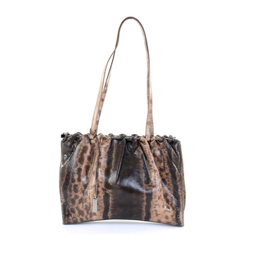 Brown Lizard Shoulder Bag