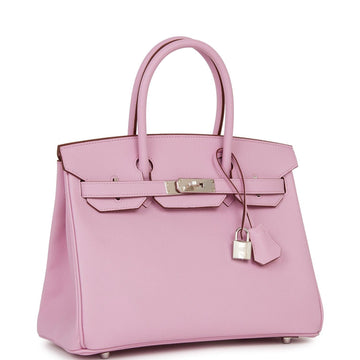 HMS Birkin 30 Mauve Sylvestre Epsom Palladium Hardware