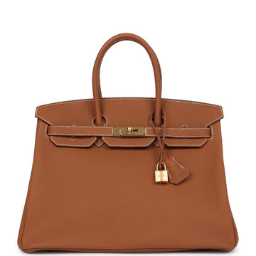 Hermes Birkin 35 Gold Togo Gold Hardware