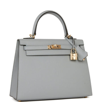 Special Order (HSS) Kelly Sellier 25 Bleu Glacier Verso Epsom Permabrass Hardware
