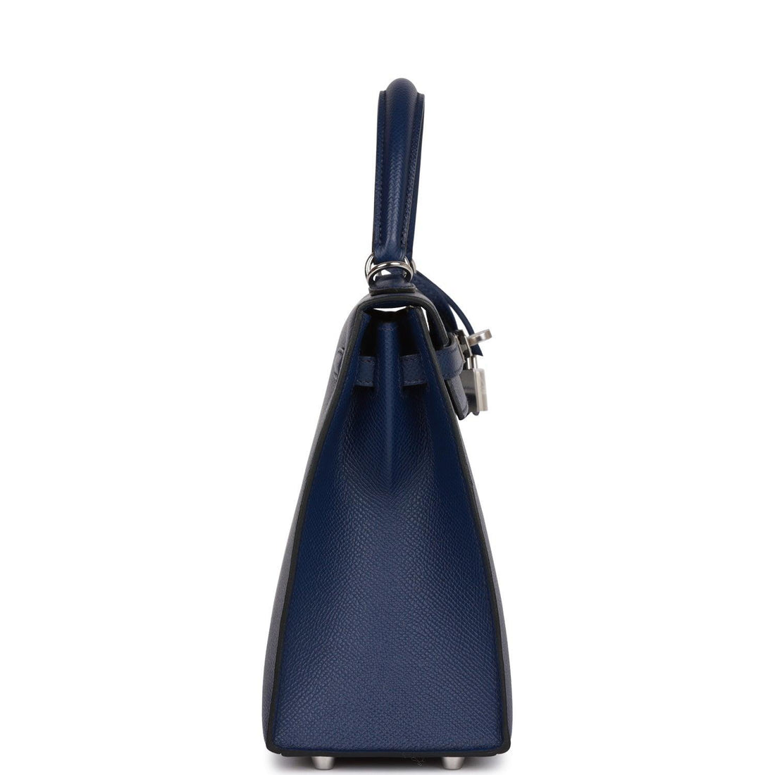 Kelly Sellier 25 Bleu Saphir Epsom Palladium Hardware