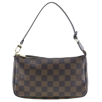 LOUIS VUITTON Pouch N51983 Damier canvas Brown Accessory pouch Women Used