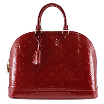LOUIS VUITTON Handbag M93596 Vernis Red Alma GM Women Used