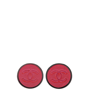 Gold Plated Leather Clip-On Earrings