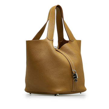 Hermès Picotin Lock GM Brown Clemence Palladium