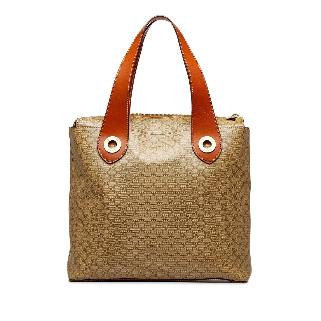 Tan Celine Macadam Tote