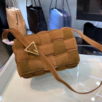 Makersluxe - Suede Shoulder Bag Brown