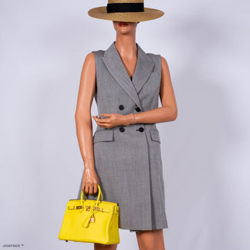 Hermes Birkin 25 Lime Swift Leather Gold Hardware - 2019, D
