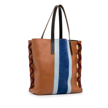 Brown Marni Museo Leather Tote