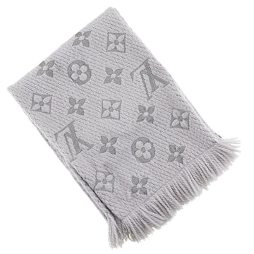 LOUIS VUITTON Scarf M74742 wool gray Escalp  Logo Mania Muffler unisex(Unisex) Used