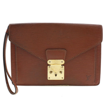 LOUIS VUITTON business bag Epi Leather Brown Serie Dragonne mens Used